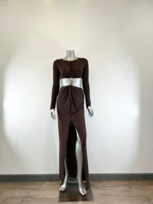 Long Sleeve Mockneck Styling Maxi Dress. Long Sleeve Mockneck Styling Maxi Dress.