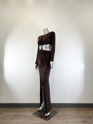 Long Sleeve Mockneck Styling Maxi Dress. Long Sleeve Mockneck Styling Maxi Dress.