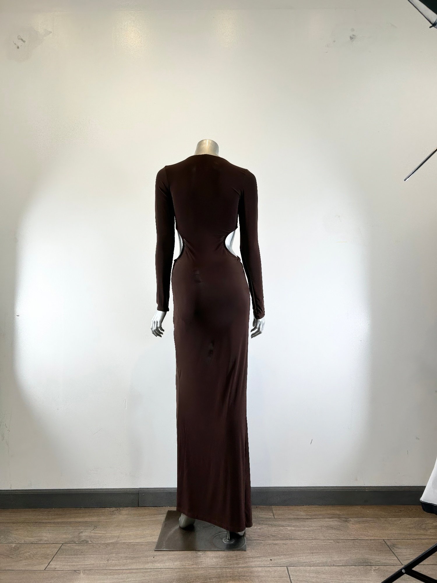 Long Sleeve Mockneck Styling Maxi Dress. Long Sleeve Mockneck Styling Maxi Dress.
