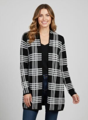 Lightweight Printed Cardigan for Women with Pockets