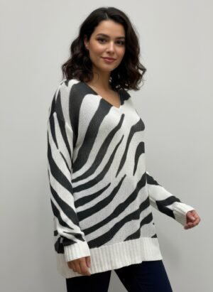 By Design crochet pullover sweater V-neck tunic