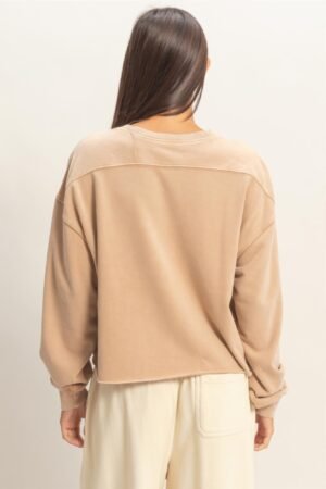 Cropped Mineral Wash Sweatshirt Cropped Mineral Wash Sweatshirt