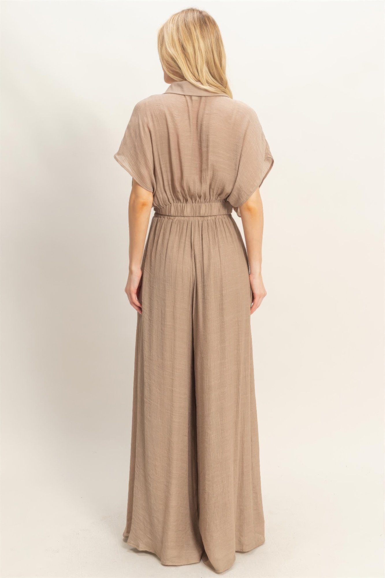 Collared Wrap Top & Wide-leg Pants Set Collared Wrap Top & Wide-leg Pants Set - Image 21