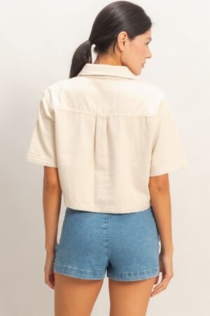 Collared V-neck Top Collared V-neck Top