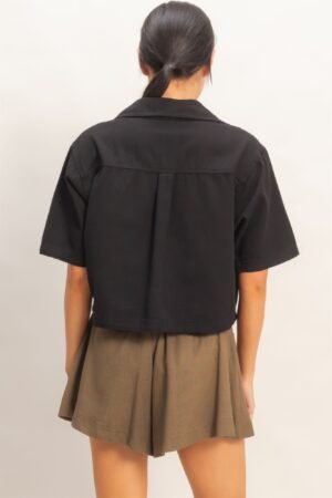 Collared V-neck Top Collared V-neck Top