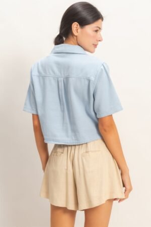 Collared V-neck Top Collared V-neck Top