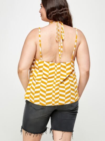 Plus Size Geometric Top With Double Spaghetti Strap Plus Size Geometric Top With Double Spaghetti Strap