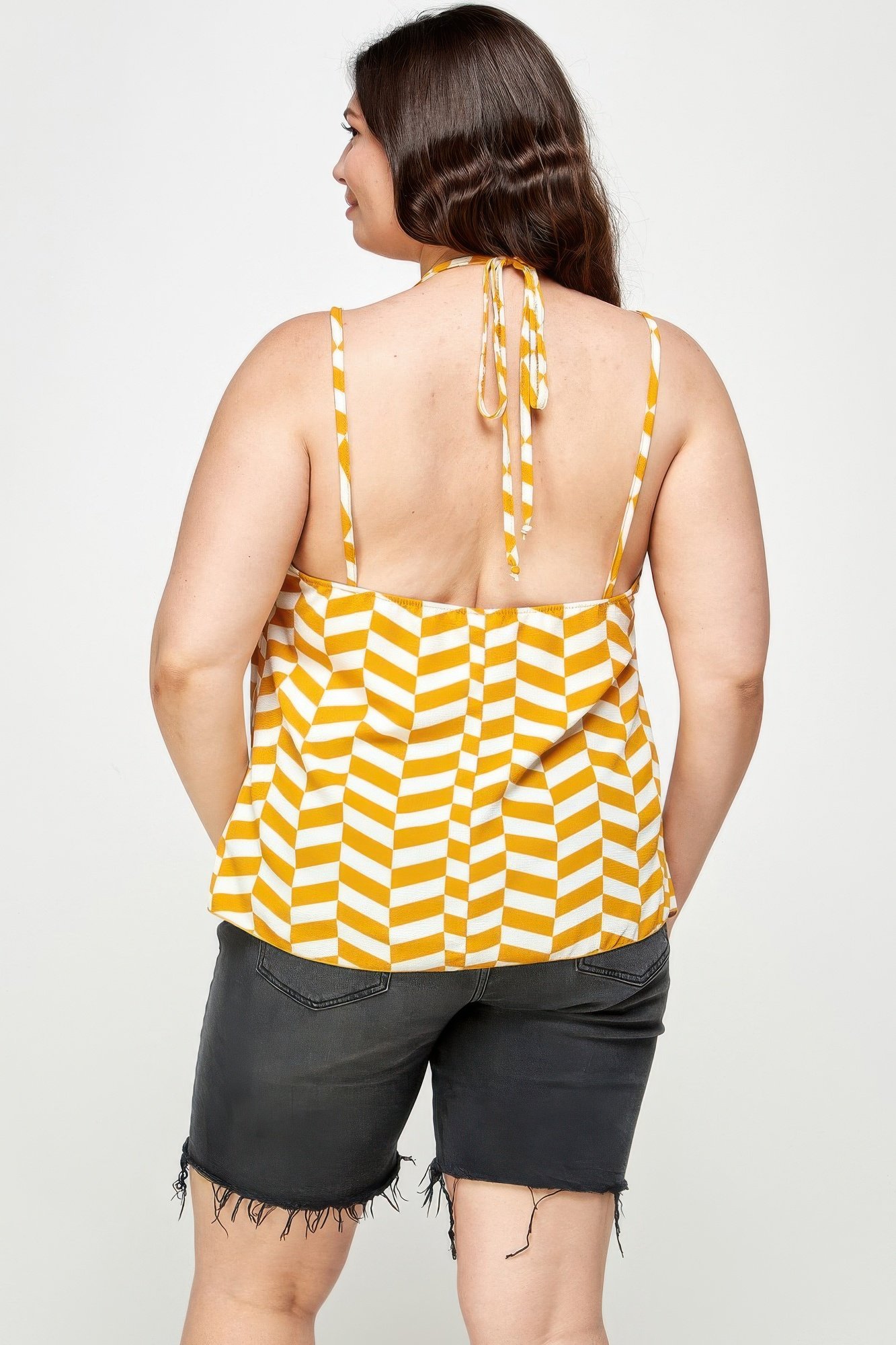 Plus Size Geometric Top With Double Spaghetti Strap Plus Size Geometric Top With Double Spaghetti Strap - Image 8