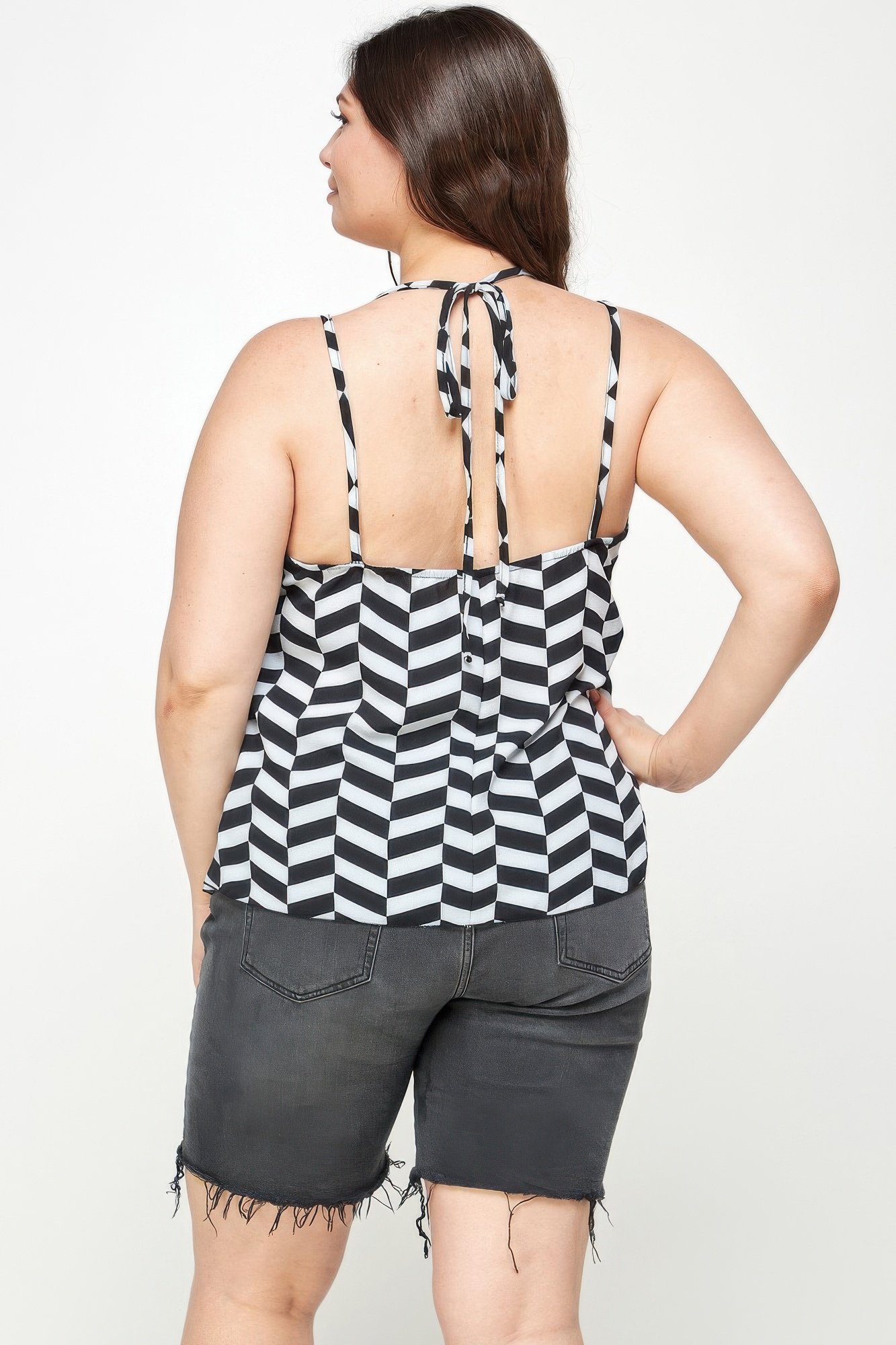 Plus Size Geometric Top With Double Spaghetti Strap Plus Size Geometric Top With Double Spaghetti Strap - Image 18