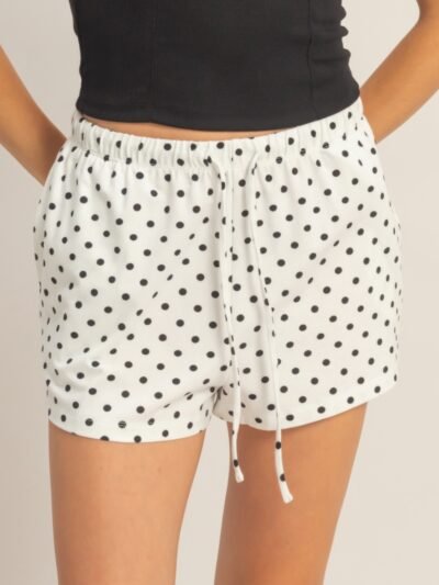Polka Dot Drawstring Shorts