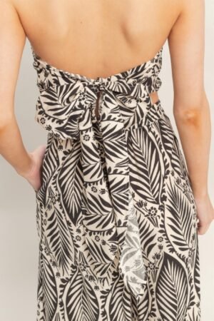 Strapless Top & Pant Print Set Strapless Top & Pant Print Set
