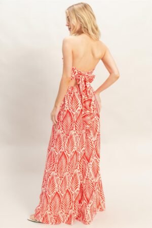 Strapless Top & Pant Print Set Strapless Top & Pant Print Set