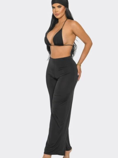 Bra Top And Pants And Bandana Set