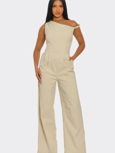 Chic Poise One-shoulder Jumpsuit