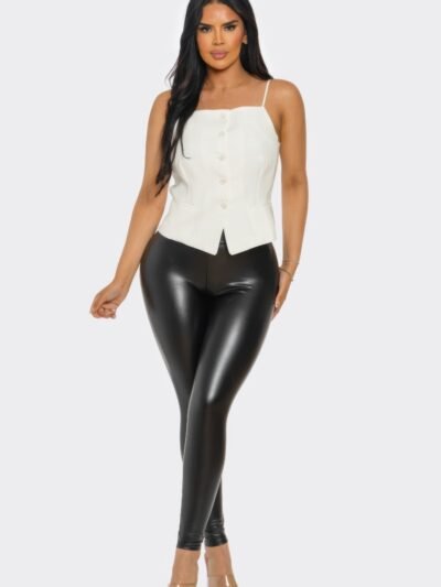 Ivory Chic Button-up Corset Top Ivory Chic Button-up Corset Top