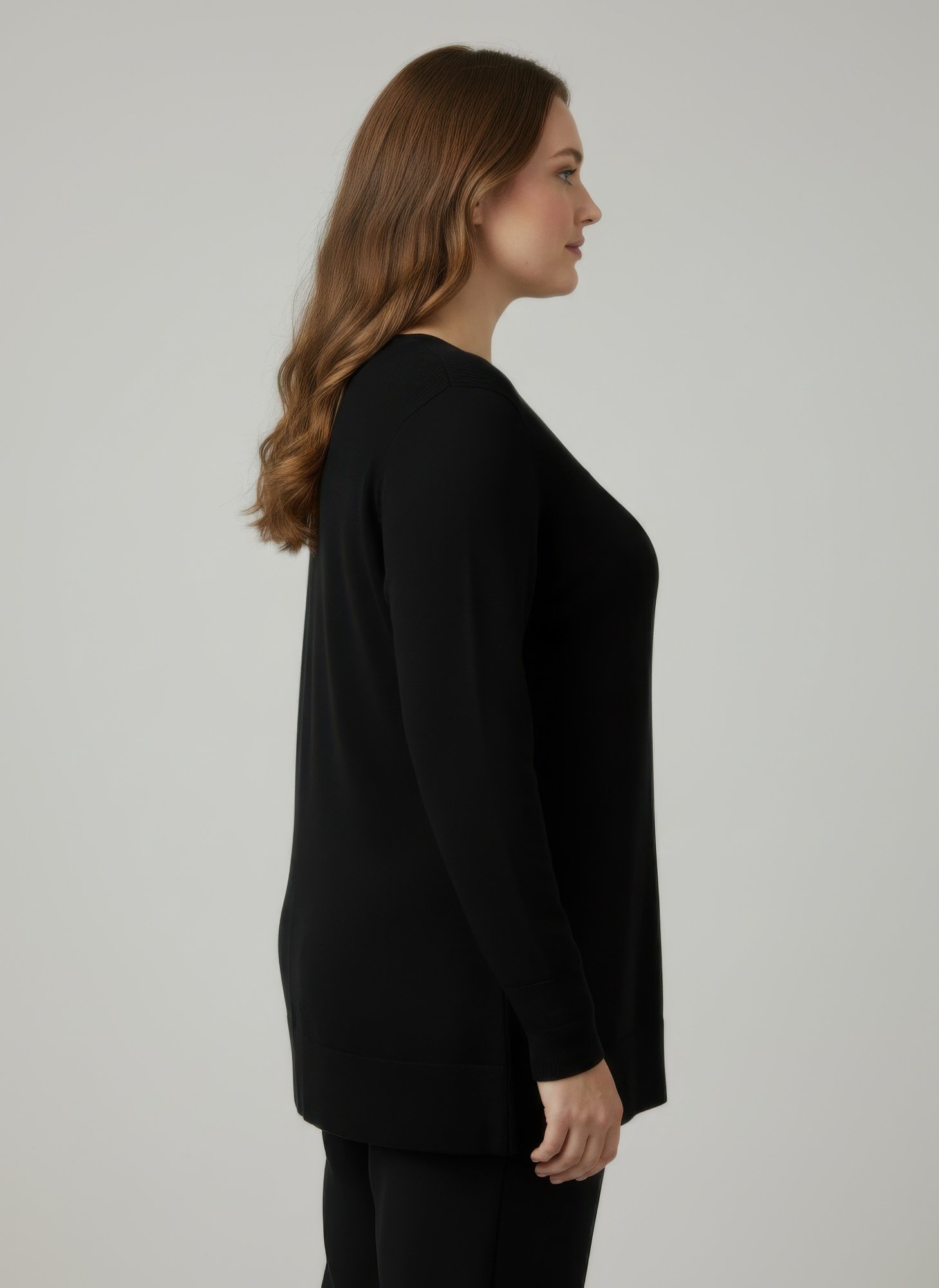 Mocha Button Cuff Ribbed Knit Tunic Top Mocha Button Cuff Ribbed Knit Tunic Top - Image 11