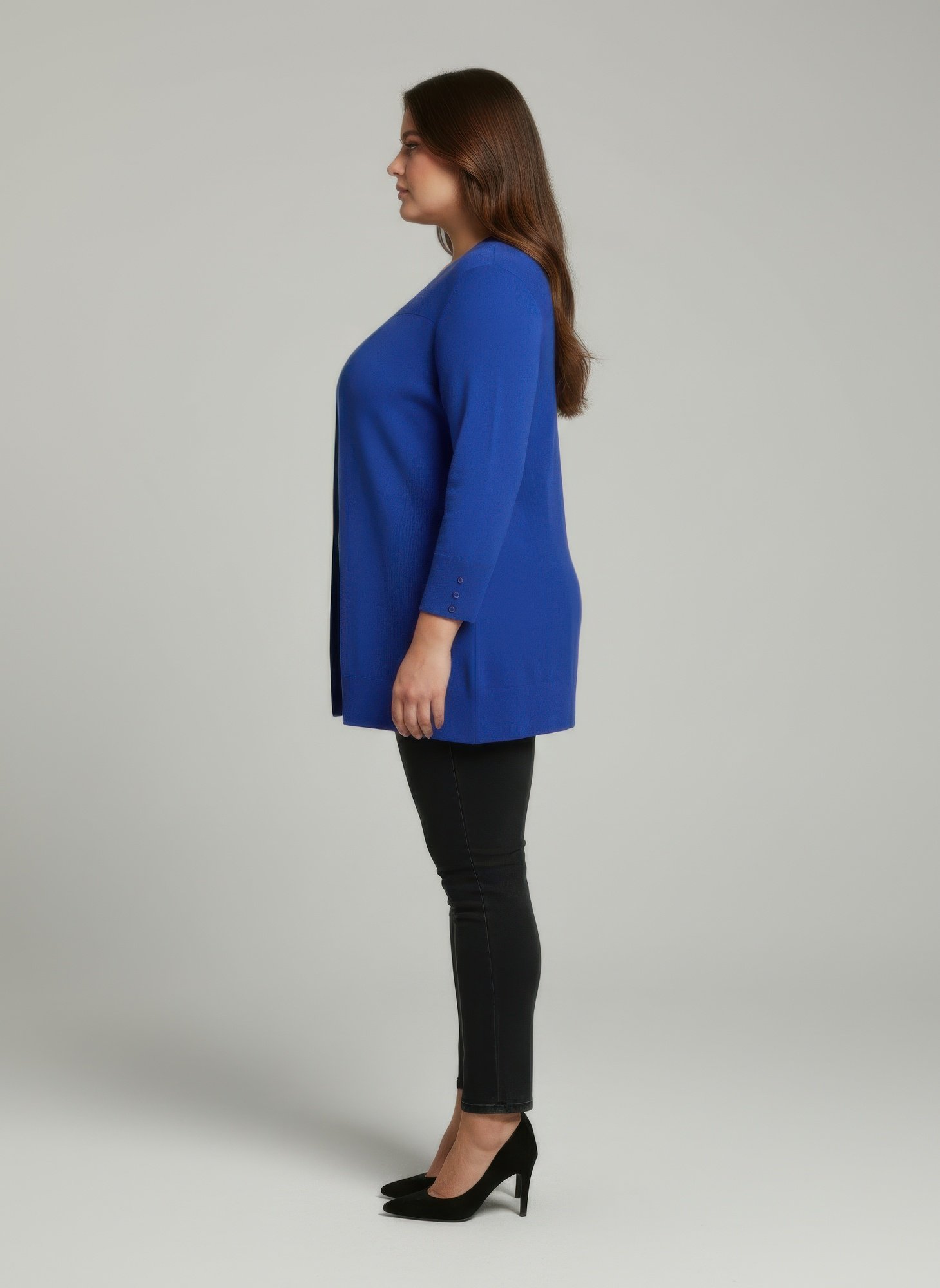 Mocha Button Cuff Ribbed Knit Tunic Top Mocha Button Cuff Ribbed Knit Tunic Top - Image 5