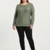 Sequin Shoulder Knit Tunic Top