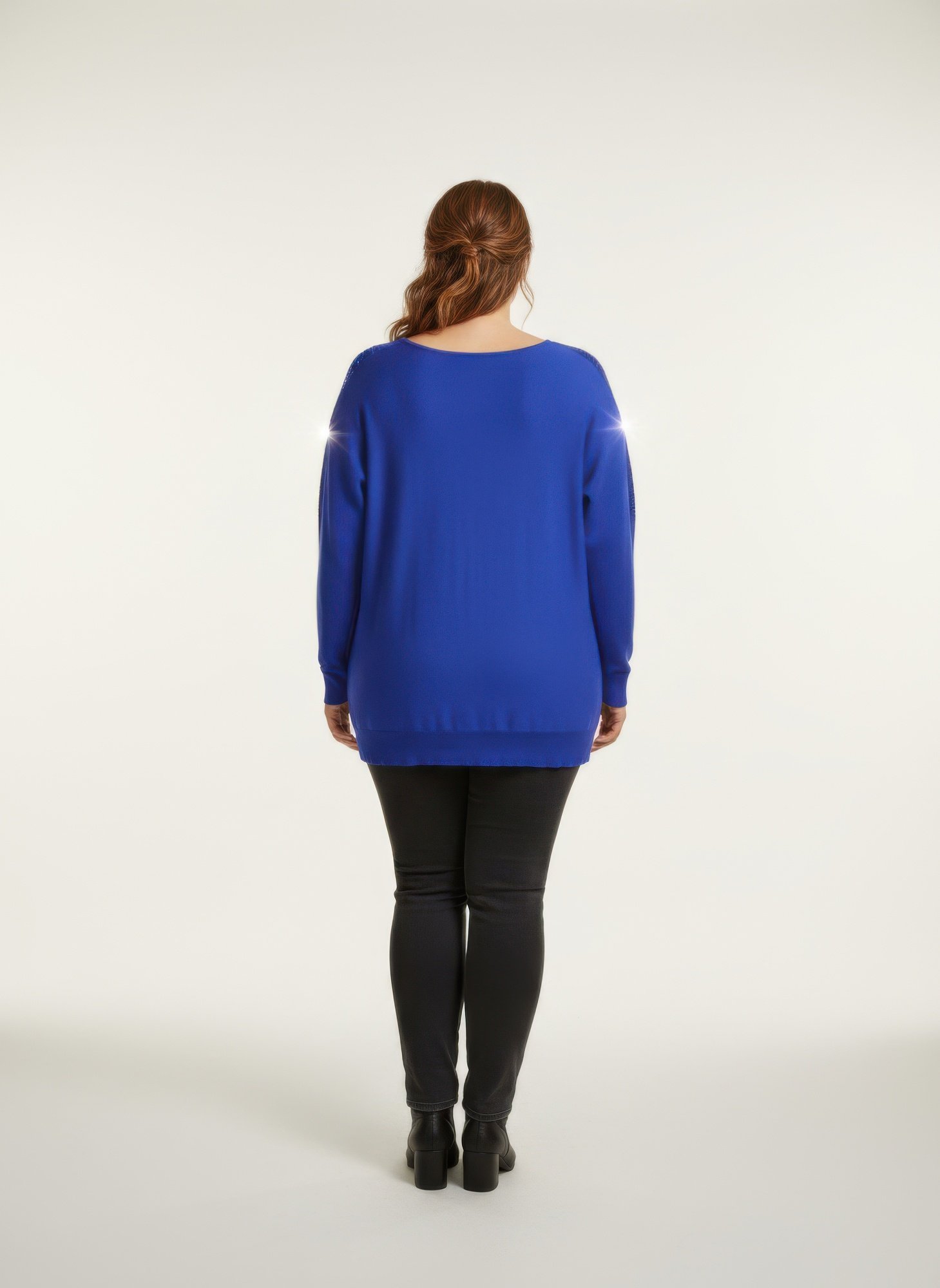 Sequin Shoulder Knit Tunic Top Sequin Shoulder Knit Tunic Top - Image 6