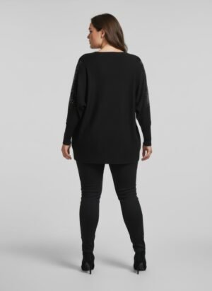 Midnight Sparkle Embellished Knit Tunic Top Midnight Sparkle Embellished Knit Tunic Top
