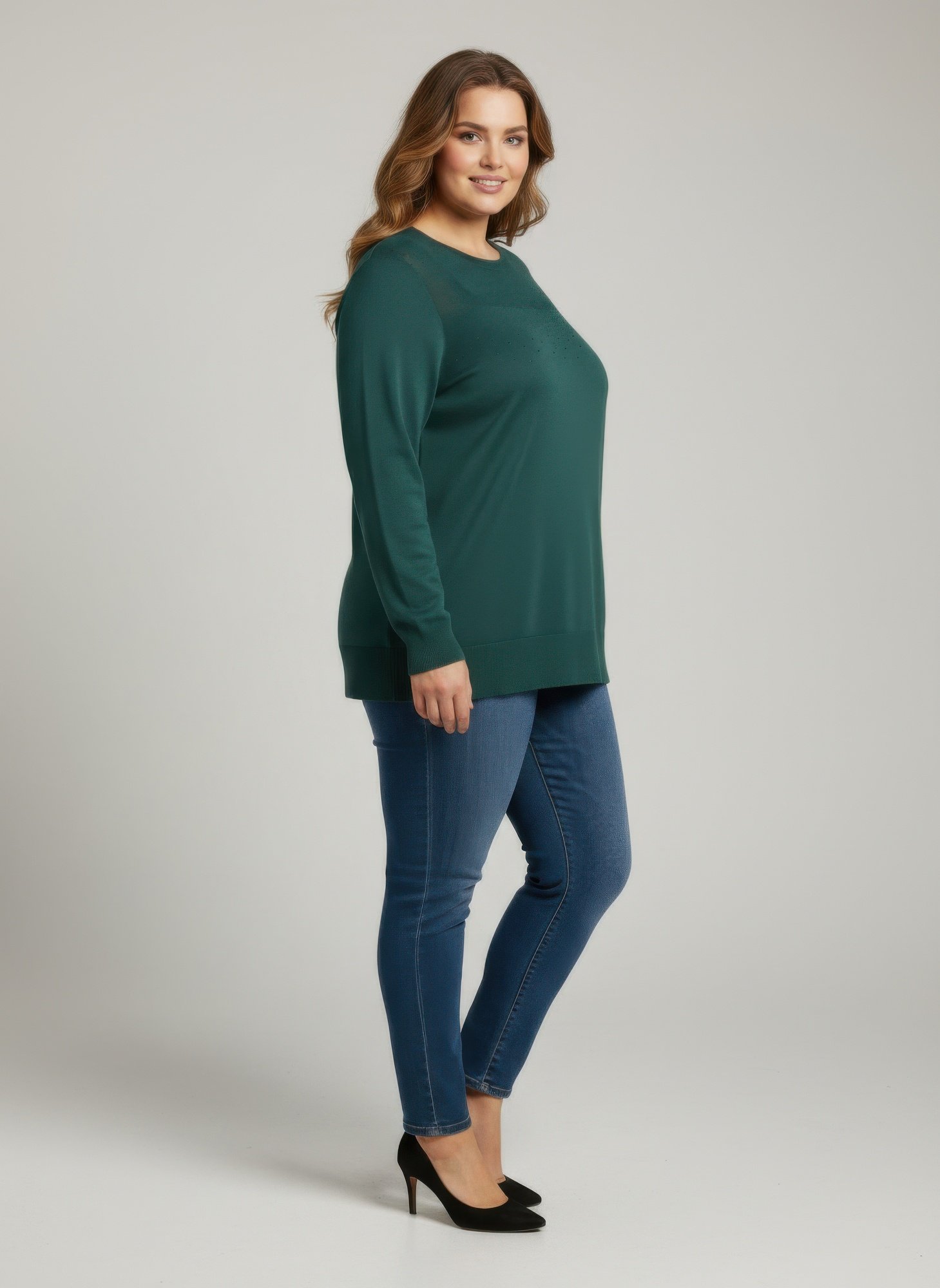 Burgundy Shimmer Detail Knit Tunic Top Burgundy Shimmer Detail Knit Tunic Top - Image 8