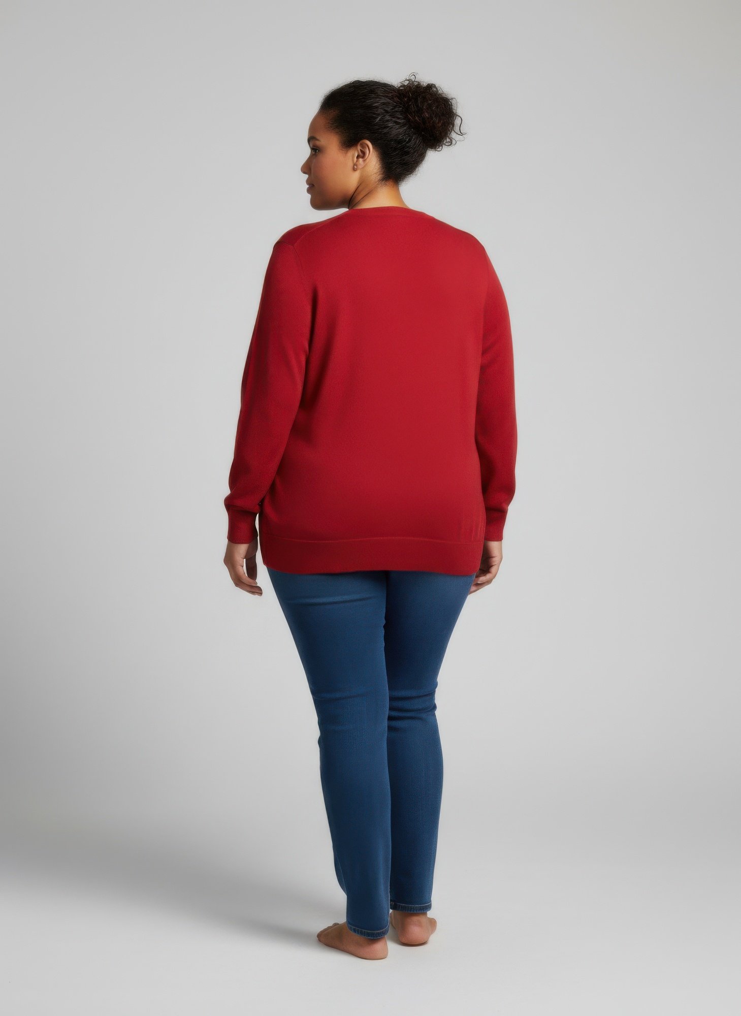 Burgundy Shimmer Detail Knit Tunic Top Burgundy Shimmer Detail Knit Tunic Top - Image 6