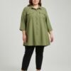 Button Front Shirt Tunic