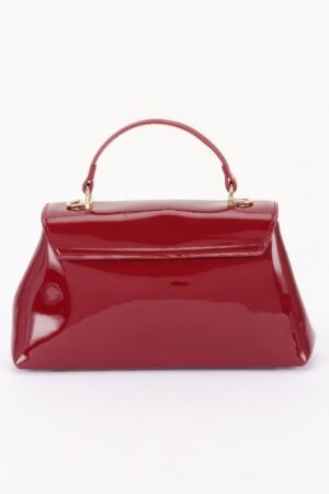 Patent Faux Leather Top Handle Bag Patent Faux Leather Top Handle Bag