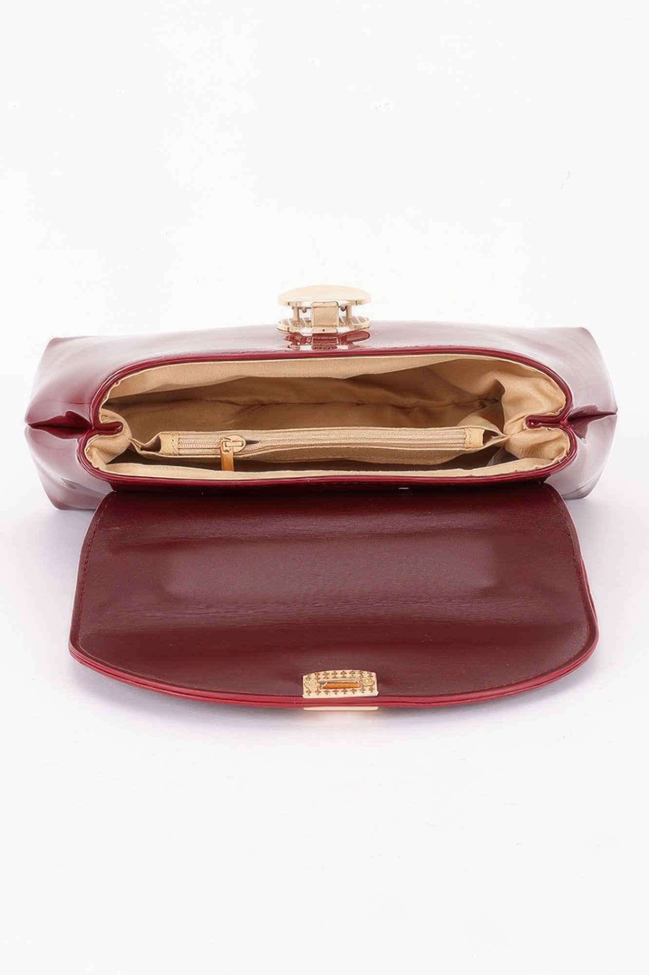 Patent Faux Leather Top Handle Bag Patent Faux Leather Top Handle Bag
