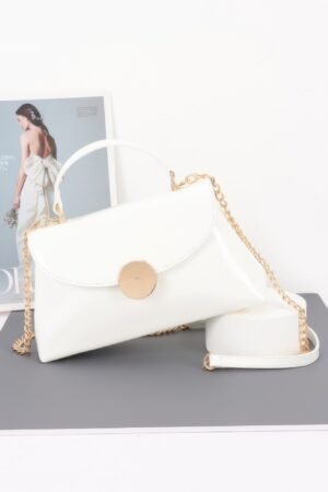 Patent Faux Leather Top Handle Bag Patent Faux Leather Top Handle Bag