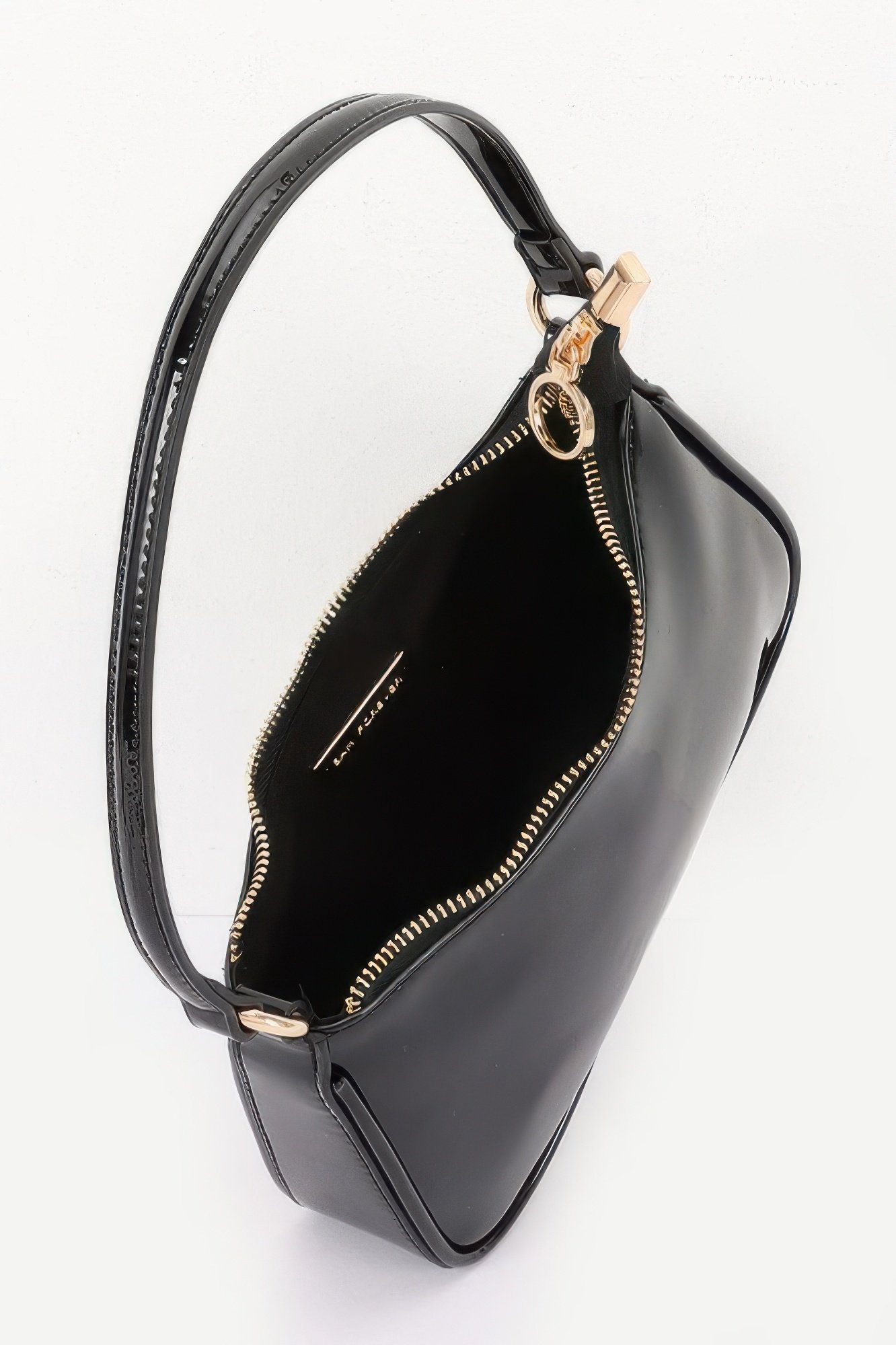 Patent Vegan Leather Chain Shoulder Bag Patent Vegan Leather Chain Shoulder Bag