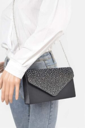 Rhinestone Satin Party Clutch Rhinestone Satin Party Clutch