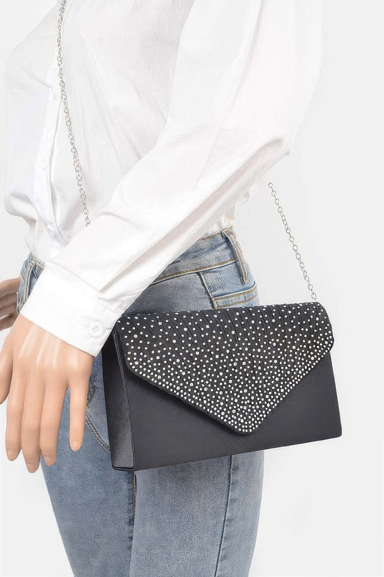 Rhinestone Satin Party Clutch Rhinestone Satin Party Clutch