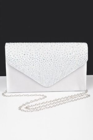 Rhinestone Satin Party Clutch Rhinestone Satin Party Clutch