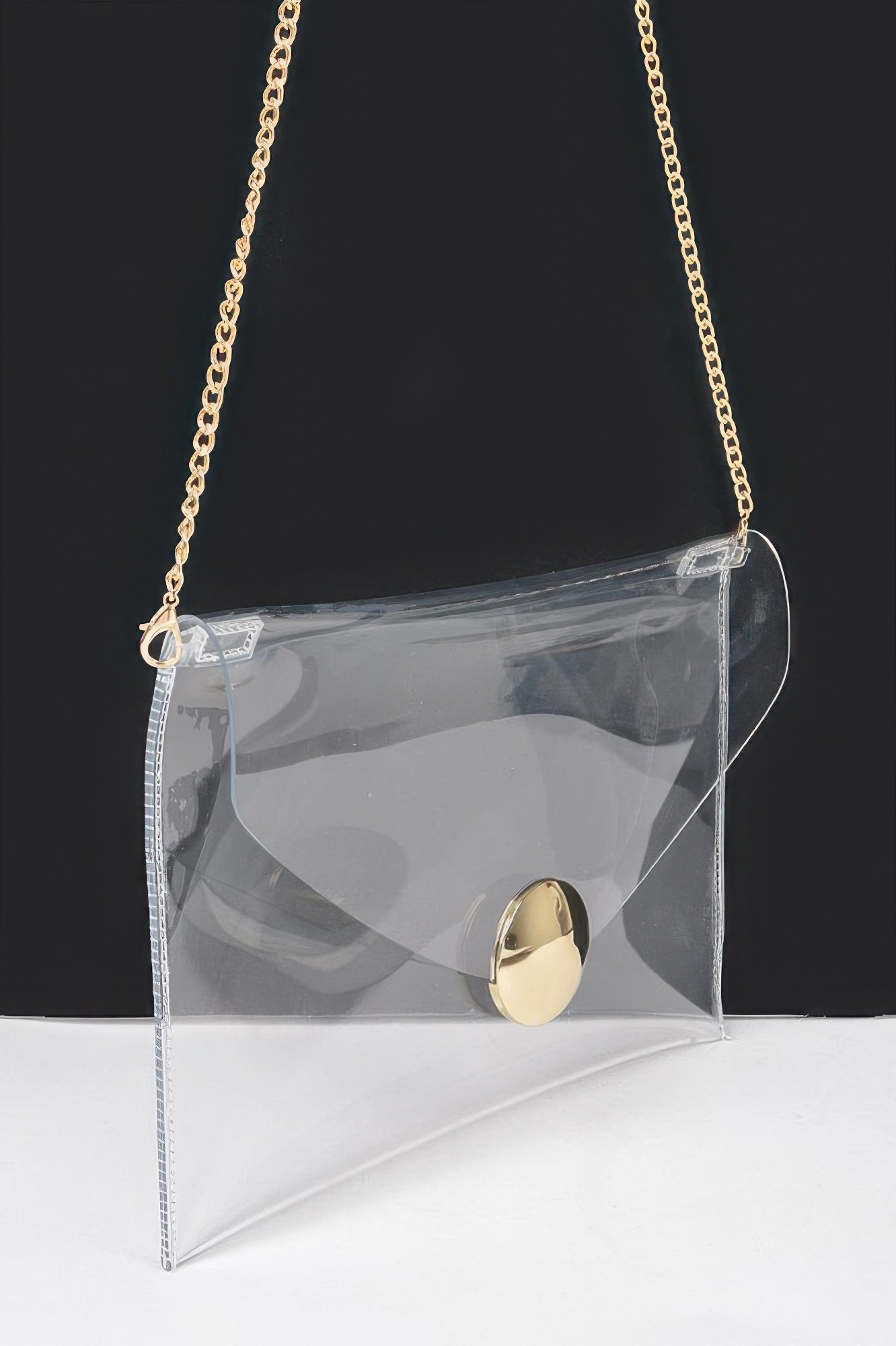Transparent Metal Buckle Clutch Transparent Metal Buckle Clutch