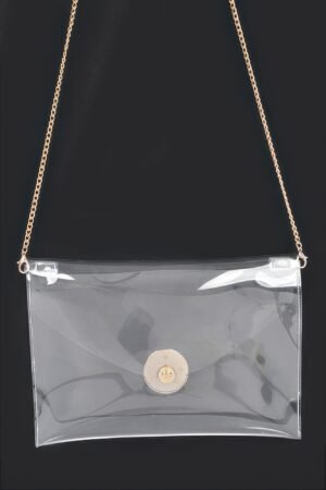 Transparent Metal Buckle Clutch Transparent Metal Buckle Clutch