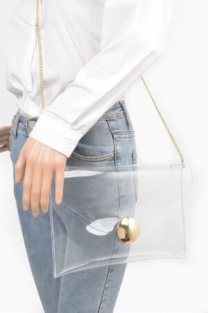 Transparent Metal Buckle Clutch Transparent Metal Buckle Clutch