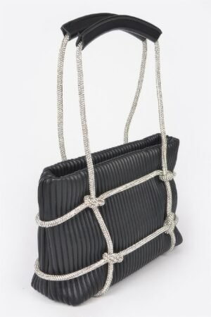 Rhinestone Strap Zip Clutch Bag Rhinestone Strap Zip Clutch Bag