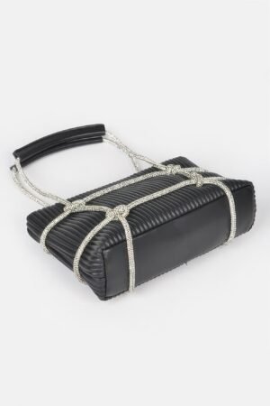 Rhinestone Strap Zip Clutch Bag Rhinestone Strap Zip Clutch Bag