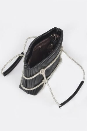Rhinestone Strap Zip Clutch Bag Rhinestone Strap Zip Clutch Bag