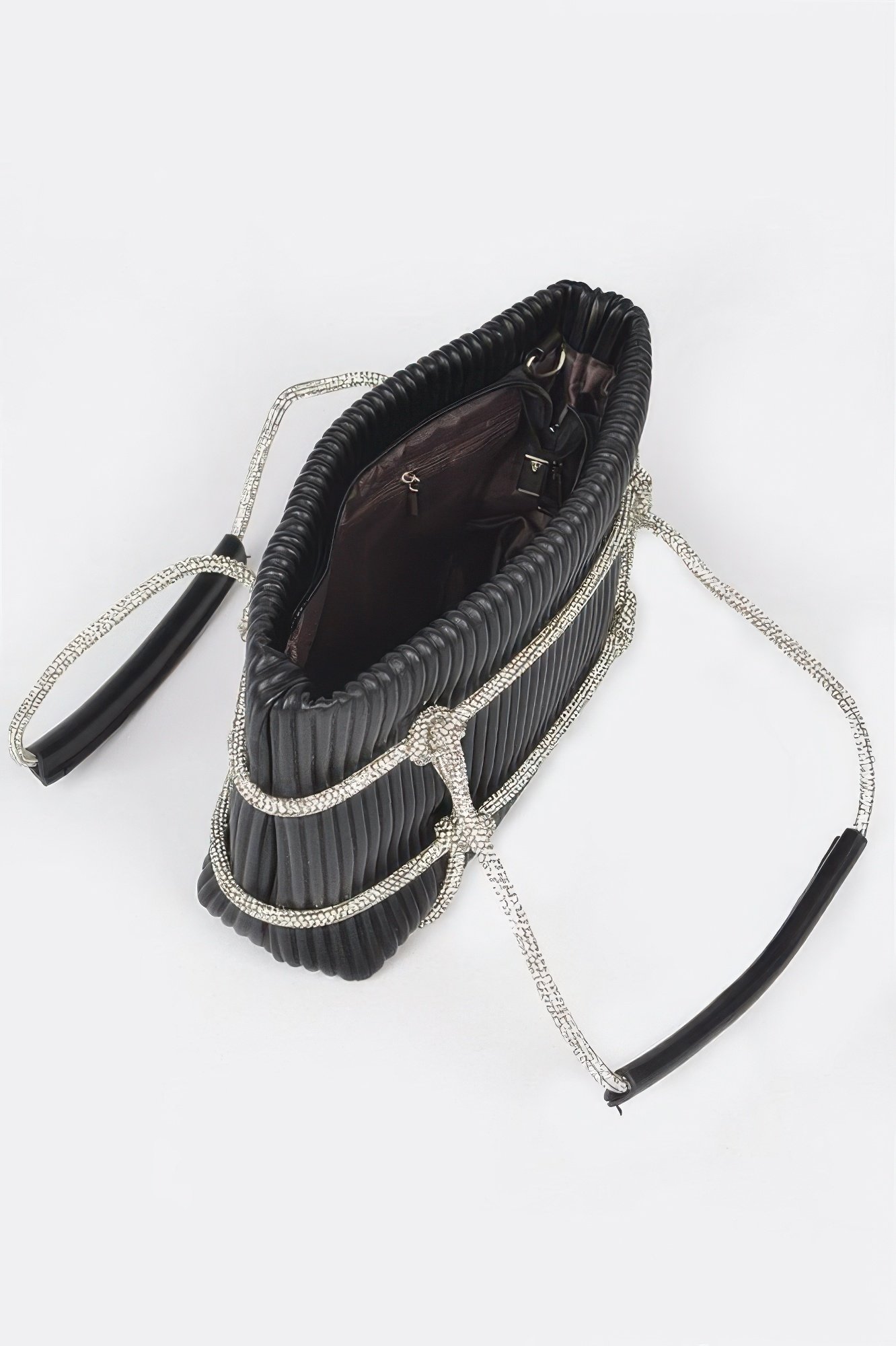 Rhinestone Strap Zip Clutch Bag Rhinestone Strap Zip Clutch Bag