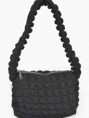 Embossed Cotton Shoulder Bag
