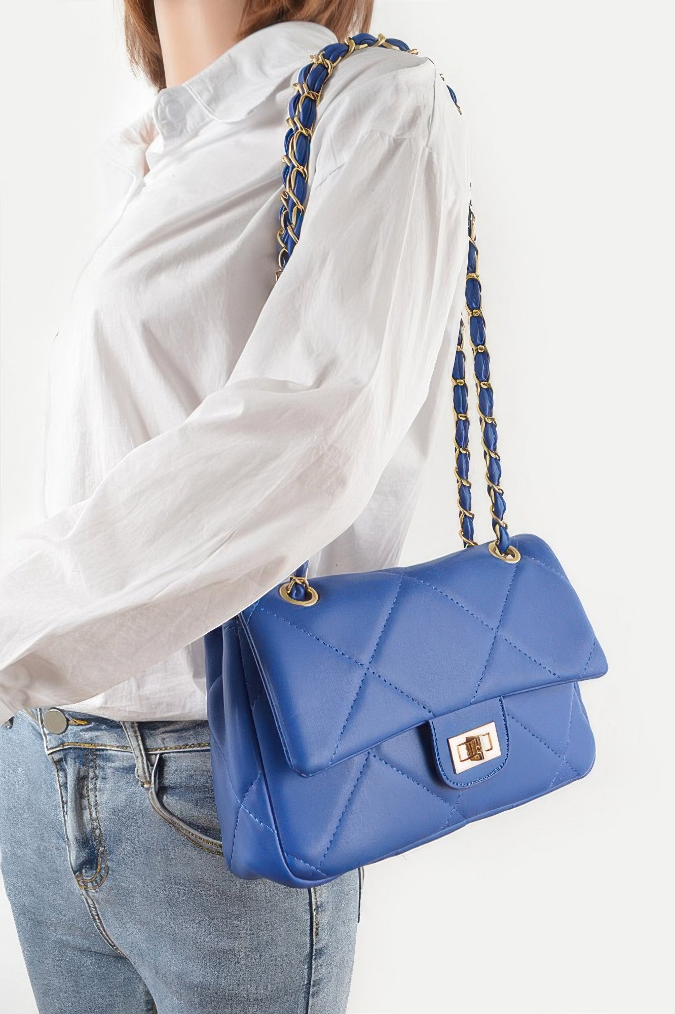 Wide Quilted Shoulder Bag Wide Quilted Shoulder Bag