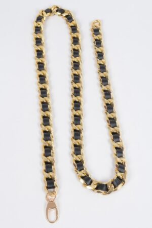Faux Leather Oversized Chain Belt