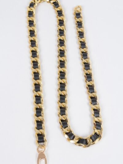 Faux Leather Oversized Chain Belt Faux Leather Oversized Chain Belt