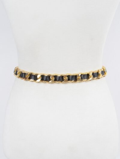Faux Leather Oversized Chain Belt Faux Leather Oversized Chain Belt