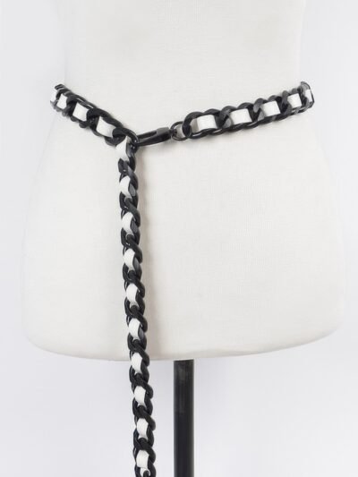Faux Leather Oversized Chain Belt Faux Leather Oversized Chain Belt