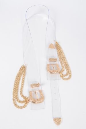 Plus Size Metal Buckle Chain Belt