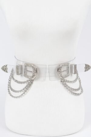 Plus Size Metal Buckle Chain Belt