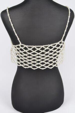 Pearl Crop Bralette – Faux Pearl Embellished